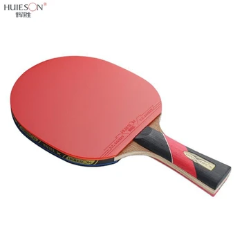 Huieson Wenge Suprafață De 5 Placaj+2 Interioare Strat de Carbon cu Racheta de Tenis de Masă De 6 Stele Ping Pong cu Zbaturi de Formare profesională a Adulților