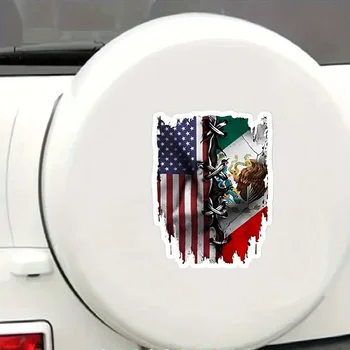 Masina acesssories Autocolant Mexican Și Steaguri Americane Impermeabil Autocolante Pentru Masini, Camioane, Laptop-uri, Motociclete, Depozitare Compartme
