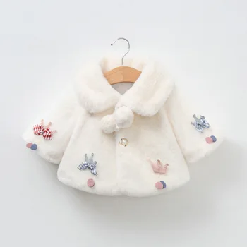 0-18M Jachete pentru Copii Pentru Fete de Toamnă Caldă Strat de Pluș Drăguț de Crăciun Printesa Mantie Copii Îmbrăcăminte pentru Nou-născuți Haine Fata Copil