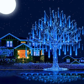 1/2/3/4 Stabilite în aer liber LED de Meteoriți Șir de Lumini Impermeabil pentru Strada Nunta Ghirlanda de Craciun Decoratiuni de Vacanță Navidad