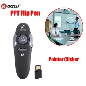 1 BUC 2.4 GHz Wireless USB Prezentare Powerpoint PPT Flip Pen Indicatorul Clicker Prezentator cu Lumină Roșie de Control de la Distanță pentru Profesor