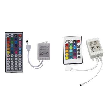 1 Buc 44Key Telecomanda IR Pentru RGB 5050 LED-uri Benzi de Lumină & 1 Buc LED RGB Controller Control IR FB 24 Taste Alb