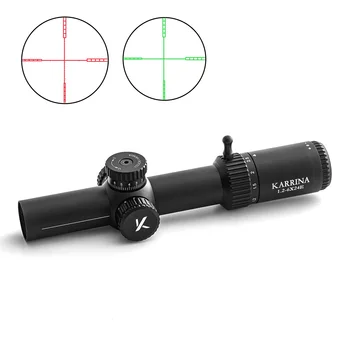 100% Original KARRINA 1.2-6X24 IR Riflescope Airsoft domeniul de Aplicare pentru Vânătoare Optice Pușcă Vedere Rosu Verde Iluminare Vedere