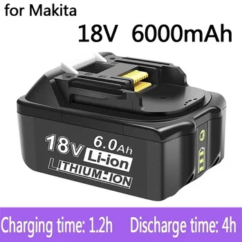 100% Original Pentru Makita 18V 6000mAh Reîncărcabilă Instrumente de Putere Baterie cu LED baterie Li-ion de Înlocuire LXT BL1860B BL1860 BL1850