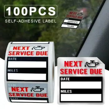 100 de Schimbare a Uleiului de Servicii de Întreținere Memento Autocolante Fereastra Autocolant Etichete Adezive Autocolant Auto 