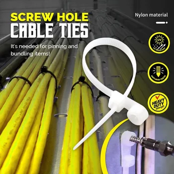 100Pc Auto-blocare din Plastic Nailon Cablu Cravată Surub Legături de Cablu 3*100 Sârmă Exploatați de Fixare Cablu de Legături industriale cablu cravată