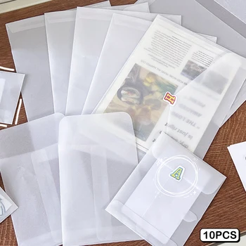 10BUC Semi-transparent Acid Sulfuric Plicuri de Hârtie Pentru DIY carte Poștală Carte de Sac de Depozitare Invitatie de Nunta Cadou de Ambalare Sac