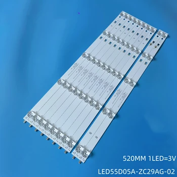 10Set benzi cu LED-uri pentru JVC LT-55MAW596 LT-55MAW595 LC546PU2L03 LED55D05A-ZC29AG-02C LED55D05B-ZC29AG-02C 30355005214C 30355005215C