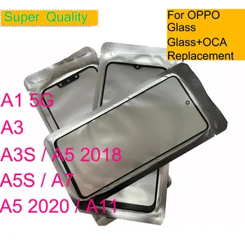 10buc/Lot Pentru OPUS A1 5G A3 A3S A5 2018 2020 A5S A7 A11 Ecran Tactil Frontal Exterior Panou de Sticlă Lentile Cu OCA de Înlocuire