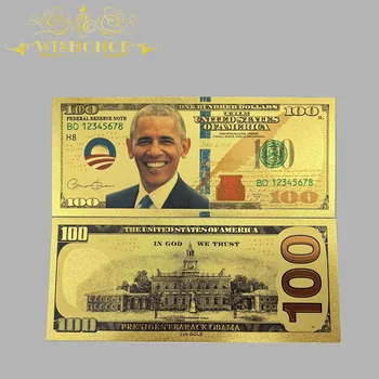 10buc/lot Americii, Barack Obama, a Bancnotelor în Placat cu Aur de 24K Pentru Colectie