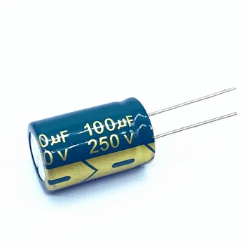 10buc/lot de înaltă frecvență joasă impedanță 250v 100UF 250v 100UF aluminiu electrolitic condensator dimensiuni 16*25 20%