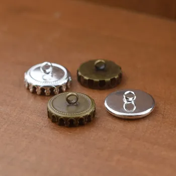 10pieces 12mm Material Alamă Cameo Stabilirea Cabochon butonul de Baza Pandantiv Tava constatările de bijuterii lucrate manual material