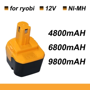 12V 4800/6800/9800mAh NiMH de Înlocuire a Bateriei pentru Ryobi Siguranță Compatibile B-8286 BPT1025 RY-1204 1400143 1400652 1400670 440000
