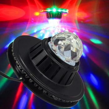 15W Mini Disco Light 48LED RGB Petrecere Acasă Etapă Perete de Fundal Decor Flash Color cu Laser Fascicul de Muzică Ușoară