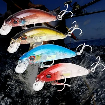 1buc Ochii 3D Luminos Minnow Momeli de Pescuit 9cm Cârlige de Pește Wobbler Aborda Crankbait Artificiale Greu Momeala Swimbait
