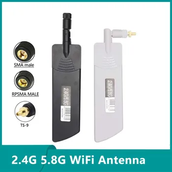1buc TS9 SMA RPSMA 2.4 G 5G 5.8 G Dual Band Externe Omni Antena WiFi 18dbi Router Antena Pentru Semnal Impuls