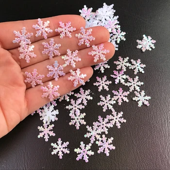 2-3cm Decorațiuni pentru Bradul de Crăciun Fulgi de zăpadă din Plastic Alb de Zăpadă Artificială Decoratiuni de Craciun Pentru Casa