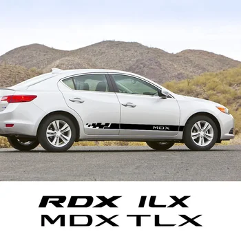 2 BUC Masina Ușă Laterală Decor Autocolante Auto Fusta Lunga Filmul de Vinil Decalcomanii de Accesorii Pentru Acura ILX RDX TLX SH-AWD VTEC MDX V6 Aspec