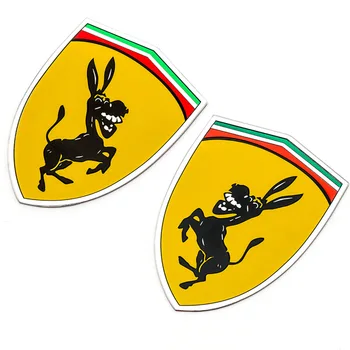 2 Buc Aluminiu Măgar Cobra Logo-Ul Geamul Mașinii Corpul Autocolante Metalice Insigna Emblema Accesorii Pentru Ferrari Ford Focus Fiesta Ranger