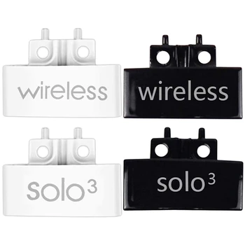 2 Pereche Înlocuire Balama Banda Conector Balama Clip Acoperire pentru Beats Solo 3 Wireless A1796, Alb & Negru Strălucitor