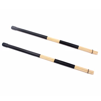 2 buc Jazz Bambus Stick Tambur Negru / Rosu 40cm Țară Jazz Balada Percuție Bete de Tobe din Lemn de Copane Oval Sfat Perechi XR-Fierbinte