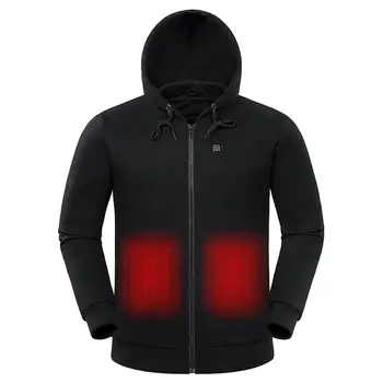 2020 Bărbați Inteligent Termostat Hoodie Încălzită La Temperatura Controlabile Fleece Hanorac Unisex De Iarna Pulover Jacheta