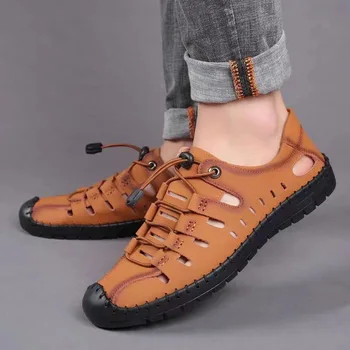 2023 Vara Casual Barbati Sandale de Moda Hollow Out Respirabil Pantofi Plat Afaceri Moale Jos Adidași Sandalias Hombre