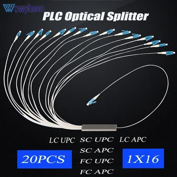 20buc ftth sc apc splitter 1x16 Plane lightwave circuit divizor lc fc upc 1x16 fel de mini-module de fibră optică plc separator