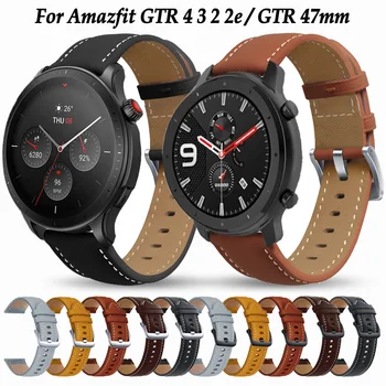 22mm Piele Watchband Pentru Amazfit GTR 4/3 Pro/2/2e/GTR 47mm Smartwatch Curea Pentru Amazfit GTR4/3/2 Banda de Ceas Brățară de Curea