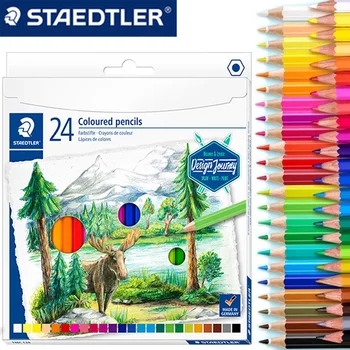 24 Culoare germană STAEDTLER Ulei Creion Colorat 146 C24 Profesionale de Design de Artă de Mână-Trase de Colorat pentru Copii Creioane de Papetărie