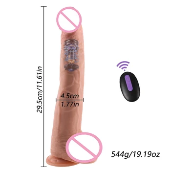 30cm Vibrator Mare cu Control Wireless 20 de Viteze Vagin Masaj G-spot ventuza Realist Penis Urias Vibratoare Jucarii Sexuale Femei 18