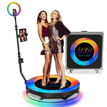 360 de grade Portabil Photobooth Lumina de Umplere Mașină 80 100 115cm Camera Selfie Video Automată Rotire 360 Photo Booth