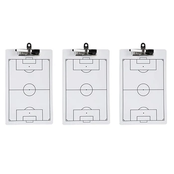 3Pcs Fotbal Clipboard Pentru Coaching Dublă față-Verso de Fotbal Tabla Pentru Antrenori 13.78 X 8.7 În Board Marker Placi Durabil