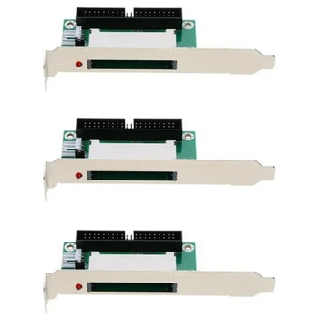 3X 40-Pin Cf Compact Flash Card de La 3,5 Ide Convertor Adaptor Pci Bracket Spate Panou