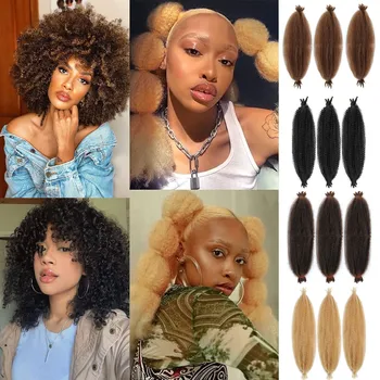 3pc Afro Primăvară poftă de mâncare Croșetat Păr Pre-Separate Marley Impletituri Extensii de Par pentru Femei Negru Moale Impletituri poftă de mâncare Împletirea Părului