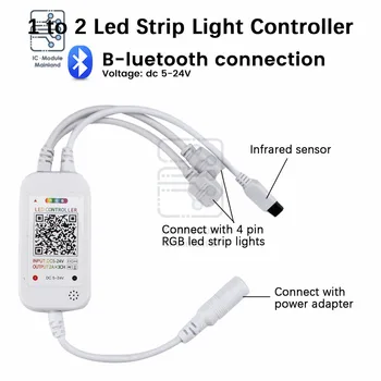 40 Cheile Benzi LED Dimmer Controler Inteligent APP de Control de la Distanță de Control de Sunet de Muzică Bluetooth 7 Culori Dimmer Controller