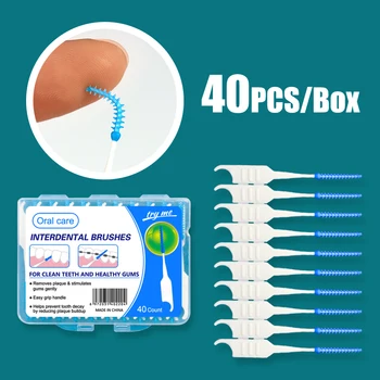 40 buc/Cutie Ortodontie aparat Dentar Perie Interdentare Curăța Între Dinți Periuță de dinți de Curățare Dentare Igienă Orală Îngrijire Instrument
