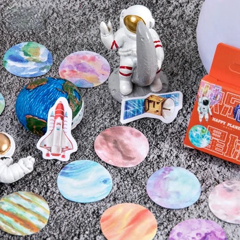 46 Bucăți/Cutie Autocolante Papetărie Fericit Planeta Scrapbooking Planificator de zi cu Zi Mâna Cont DIY Decorare de Etanșare Autocolante pentru Copii
