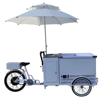 48V DC Baterie Congelator Biciclete Electrice Vânzările de produse Alimentare Magazin de inghetata de Cafea Hot Dog Stand Mobil, Mobile, Restaurant