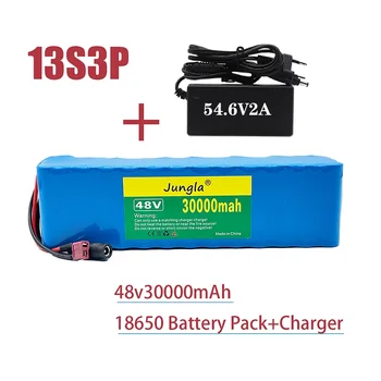 48V Litiu-Ion Batterij 48V 30Ah 1000W 13S3P Litiu-Ion Batterij Voor 54.6 V E-fiets Elektrische Fiets Scuter Întâlnit Bms + Lader