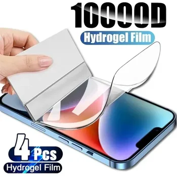 4buc Acoperire Completă Hidrogel Film Pentru iPhone 15 14 11 12 13 Pro Max 7 8 14 Plus Ecran Protector Pentru iPhone 13 12 Mini X XR XS MAX