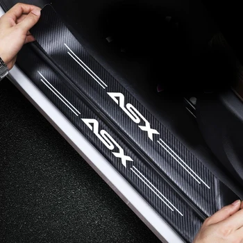 4buc Pentru Mitsubishi ASX 2010 2011 2012 2013 2014 2015 2016 2019 2020 2021 2022 Masina Pragului de Ușă Scuff Placa de Fibra de Carbon Autocolante