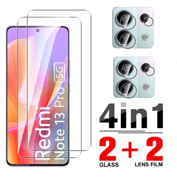 4in1 Sticla Caz Pentru Xiaomi Redmi Nota 13 Pro 5G Ecran Protector Redmy Note13 Pro Note13Pro Lentilă aparat de Fotografiat Film Protector