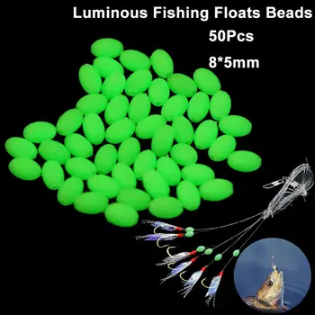 50Pcs Plastic Ușor Plutește Geamanduri Platforme de Pescuit Nada Aborda de Pescuit Margele Stralucitoare Chiuveta Bile