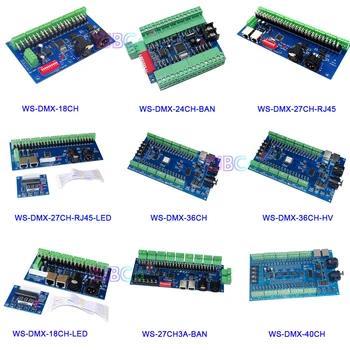 5V 12V 24V 36V DC 18CH/24CH/27CH/36CH/40CH DMX512 RGB RGBW LED strip bandă DMX512 Controler cu LED-uri,module led, lumina DMX512 Decodor