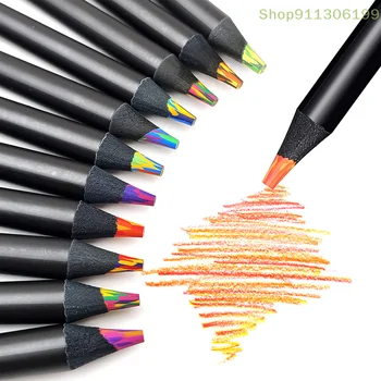 8 Gradient De Culori Curcubeu, Creion Desen Arta Colorate Schiță Aleatoare