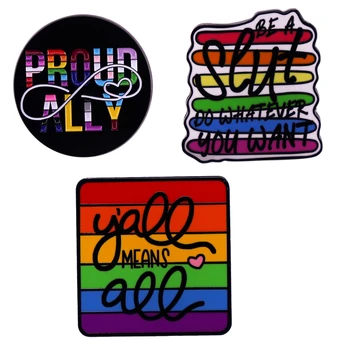 A2475 LGBT Design de Desene animate Curcubeu Creative Pin Broșă Ace de Metal Insigna Denim Email Rever Bijuterii Cadouri pentru femei