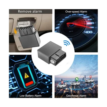 APP gratuit Plug și să se Joace Vocea Monitor de Supra-Viteză Alarmă de Vibrație Mini 4G OBD GPS Auto Tracker timp Real de Urmărire(A)