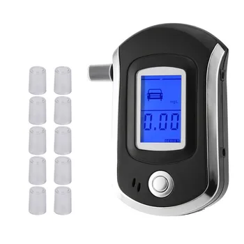 AT6000 Alcool Tester cu 10 Portavoci Digitale Profesionale Respirația Etilotest cu Display LCD Ecran