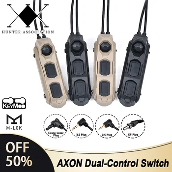 AXON Dual-Control de la Distanță de Sârmă de Control Comutator de Presiune Pentru SF Lanterna 2.5 3.5 Macara Plug MLOK KEYMOD Tactice de Vânătoare cu Laser